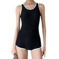 thumbnail image 2 of Nrmvnmi Women One Piece Water Aerobic Competitive Bathing Suit Black-XL, 2 of 6