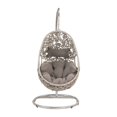 thumbnail image 4 of Ergode Patio Hanging Chair with Stand Light Gray Fabric & Wicker, 4 of 4