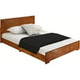 thumbnail image 2 of Camden Isle Trent Platform Bed | Paneled Headboard and Footboard | Twin, Cherry, 2 of 3