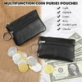 thumbnail image 6 of 2 Keychain Leather Coin Purse Zipper Mini Pouch Keychain Change Purse for Women Coin Wallet Coin Holder for Purse, 6 of 6