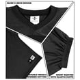 thumbnail image 4 of Exxact Sports Men’s Football Practice Jersey - Pro-Style, Lightweight & Breathable Mesh Football Jersey For Men (Black, Adult S / M), 4 of 7