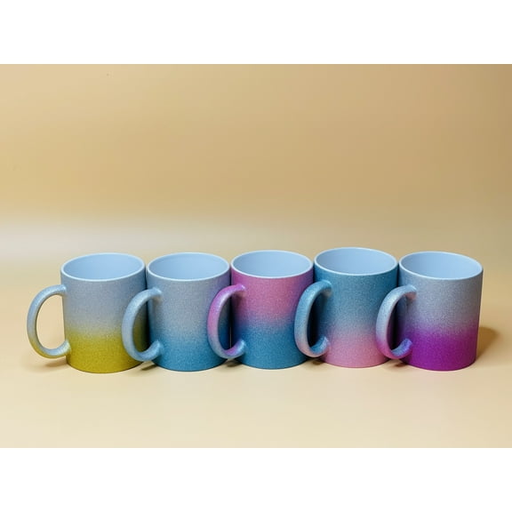 Sublimation Matte Fluorescent Coffee Mug - Set of 5 - 110 Oz - Colorful Mugs for Tea, Coffee, Milk & Juices