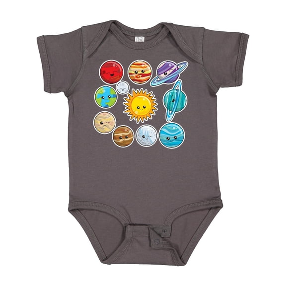 Inktastic Happy Sun Moon and Planets Boys or Girls Baby Bodysuit