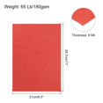 thumbnail image 2 of 50uds Cuero Textura Papel Encuadernación Cubiertas Unique Bargains Rojo 8.5x11 Pulgadas 8 Mil 65 Lb, 2 of 7