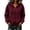 Wine, variant on SuTry Women's Quilted Jacket, Zip Up Hooded Drawstring Long Sleeve Coat, Waffle Textured Relaxed Fit Outerwear, Everyday Casual Versatile Winter Layer