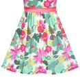 thumbnail image 5 of Girls Dress One Shoulder Colorful Flower Dress Birthday Party 6 Years, 5 of 6