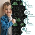 thumbnail image 3 of Black Dinosaurs Neon Pattern Insulated Teens Curtains Set Of 2, Bedroom Essentials, Toddler Room Decor 52"x84", 3 of 5
