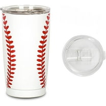 20oz Baseball Tumbler, Mom Travel Coffee Mug Sports Coaches Stainless Steel Drinking Cups With Lid Baseball Gift For Women Baseball Lover Mom Dad