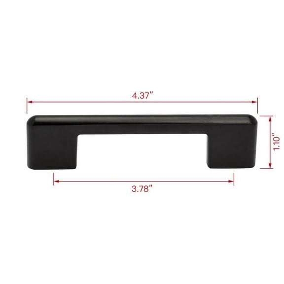 HW371BK Taylor Cabinet Pull Handle, Matt Black, 3.78 in. Center to Center - Pack of 5