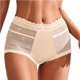 thumbnail image 1 of Gibobby Tangas de sexy mujer Ropa interior sexy con borde de encaje para mujer Love Mesh High Waist Luxury Ice Silk Triángulos para mujer(Beige,G), 1 of 5