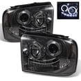 thumbnail image 2 of AKKON - For Ford F250/F350/F450/F550 SuperDuty Smoked Dual LED Ring Projector Headlights + LED Tail Lamp, 2 of 7