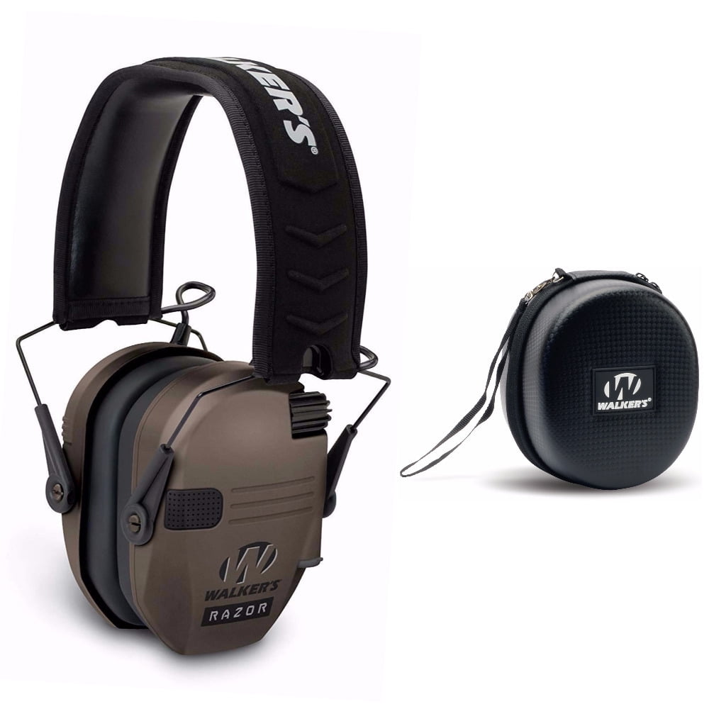 Walkers Razor Slim Electronic Shooting Hearing Protection Muff (Earth