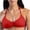 Red, variant on Women's Strappy Halter Bra Crop Tops Open Back Cutout Padded Bralettes Low Impact V Neck Workout Gym Yoga Sports Bras