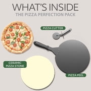 Willow 1800W Electric Pizza Oven, Black – Indoor Countertop Pizza Maker, Digital Temp Control, Preheat & Keep Warm Function, Pizza Stone Included, Heats to 750°F for Stone-Baked Pizza