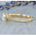 thumbnail image 2 of Lab Created 2CT Round Cut Diamond Engagement Women Ring 14K Yellow Gold Plated, 2 of 4