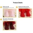 thumbnail image 4 of JANDEL Baby Girls Newborn Ruffle Socks Toddler Double Lace Big Frilly Princess Dress Socks for Infant Little Kids Red 0-10Y, 4 of 7