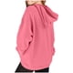 thumbnail image 4 of Sudadera deportiva informal de manga larga de color liso para niños, blusa de poliéster con capucha y mangas largas con insertos en los hombros., 4 of 6