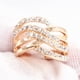 thumbnail image 5 of Qarigey Anillo de cristal de aleación para mujer, fecha bonita, banquete, boda, adolescentes, esposa, nudillo, joyería, accesorios de regalo Ropa, zapatos y accesorios Miscelánea Tamaño 7 Qarigey AP009706-03, 5 of 6