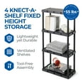thumbnail image 2 of Gracious Living Knect-A-Shelf Light-Duty 4-Shelf Plastic Shelving Unit, 2 of 9