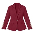thumbnail image 5 of Edvintorg Womens Blazers for Work Casual Long Sleeve Notch Lapel Suit Jackets with Buttons Fashion Clothing Women Wine XXL, 5 of 9