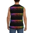 thumbnail image 4 of Bingfone Colorful Sparkling Pattern Men's Tank Tops Workout Sleeveless Tee Shirts Running Beach Tanks for Men-3X-Large, 4 of 8