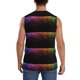 thumbnail image 4 of Fotbe Colorful Sparkling Men's Camiseta sin Mangas Estampada para Hombres, Playera Casual para Gimnasio, Entrenamiento, Playa-XX-Large, 4 of 7