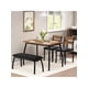 thumbnail image 2 of Home dining mesa set para 4: de madera kitchen mesa con forrado bench y 2 cushioned sillas, space-saving para studio, apartment, o dining room (43x28x30inch), 2 of 9