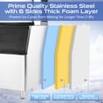 thumbnail image 4 of Commercial Ice Maker Machine 500LBS/24H, 500LBS Large Storage Bin, Stainless Steel, for Restaurant/Bar/Business,15X16--20mm, 4 of 8