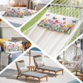 thumbnail image 6 of Tulips Spring Floral Pillow Covers, Linen Long Throw Pillow Case, Pastoral Flowers Butterfly Farmhouse Holiday Pillow Protector Decorative Cushion Cover for Living Room/Bedroom 24" x 36", 6 of 8