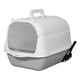 thumbnail image 3 of Caja de arena para gatos Fernando Bandeja de arena para gatos con capucha y tapa gris, 3 of 8