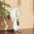 thumbnail image 2 of ChicYu USB Rechargeable Handheld Desktop Fan Detachable Base Three Speed Portable Mini Cool Device Summer Travel Office Desktop Fan, 2 of 5