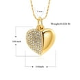 thumbnail image 2 of Heart Necklace that Opens inside Crystal Openable Heart Memorial Cremation Jewelry for Ashes Holder Necklace for Ashes of Loved One, 2 of 6