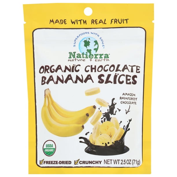 Natierra Organic Chocolate Covered FreezeDried Banana Slices Case of