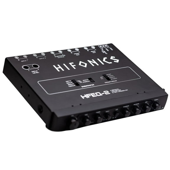 Hifonics HFEQ-2 Universal Car Radio Equalizer with Mounting Hardware, Black