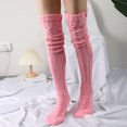 thumbnail image 1 of Calcetines de mujer de lana de tubo largo de punto hasta la rodilla de moda moda moda, 1 of 6