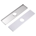 thumbnail image 4 of 10 Inch Sink Hole Cover, Deck Plate for 3-to-1 Hole Bathroom Sink, Rectangle Faucet Escutcheon Plate Brushed Silver, 4 of 5
