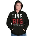 thumbnail image 3 of Live BIG Believe In God Christian Unisex Fleece Graphic Zip Up Hoodie Brisco Brands 2X, 3 of 5