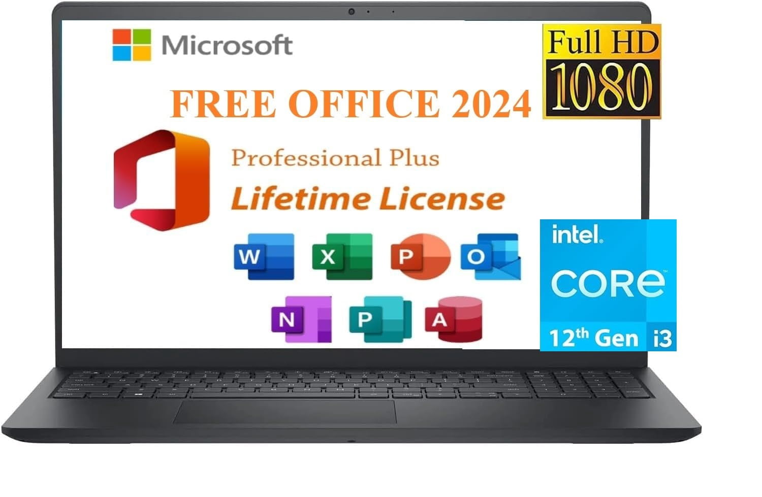 Dell Inspiron 15 3520 Business Laptop - with Microsoft Office