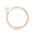thumbnail image 2 of ANGARA Freshwater Cultured Pearl Spiral Wrap Ring in 14K Rose Gold for Women | June Birthstone, Birthday, Anniversary, Jewelry Gift for Women | Pearl Ring, 2 of 8
