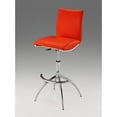thumbnail image 5 of Contemporary Faux Leather Adjustable Bar Stool in Gray (Set of 2), 5 of 5