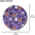 thumbnail image 3 of Coolnut Halloween Pumpkin Bat and Skull Round Tablecloth 60In,Table Cover Water Resistant Spill Proof Large Table Cover for Indoor & Outdoor Family Gathering Dinner, BBQ Halloween Decoration, 3 of 7