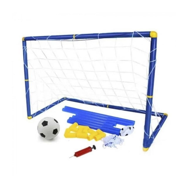 Porteria de Futbol Infantil The Baby Shop HP1129084 Balón Red Bomba de Aire Azul -
