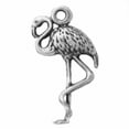 thumbnail image 1 of Sterling Silver 30" .8mm Box Chain Mini Flamingo Standing On One Leg Pendant Necklace, 1 of 2