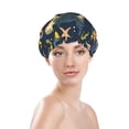 thumbnail image 3 of Kdxio Undersea Animals Print Shower Cap for Women,Elastic and Reusable,Double Waterproof Layers Bathing Hat, 3 of 9