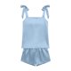 thumbnail image 5 of Fuera Del Hombro Tops para las Mujeres Manga Larga Casual sin Mangas Vendaje Sólido Y la Cintura Elástica Pantalones Cortos Conjuntos para el Verano, 5 of 6