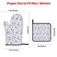 thumbnail image 2 of Cauagu Floral Butterfly Print Oven Mitts and Pot Holders 4 pcs Set,Extra Thicken Long Kitchen Oven Glove Potholders BBQ Gloves-Oven Mitts and Pot Holders(11 Inch), 2 of 6