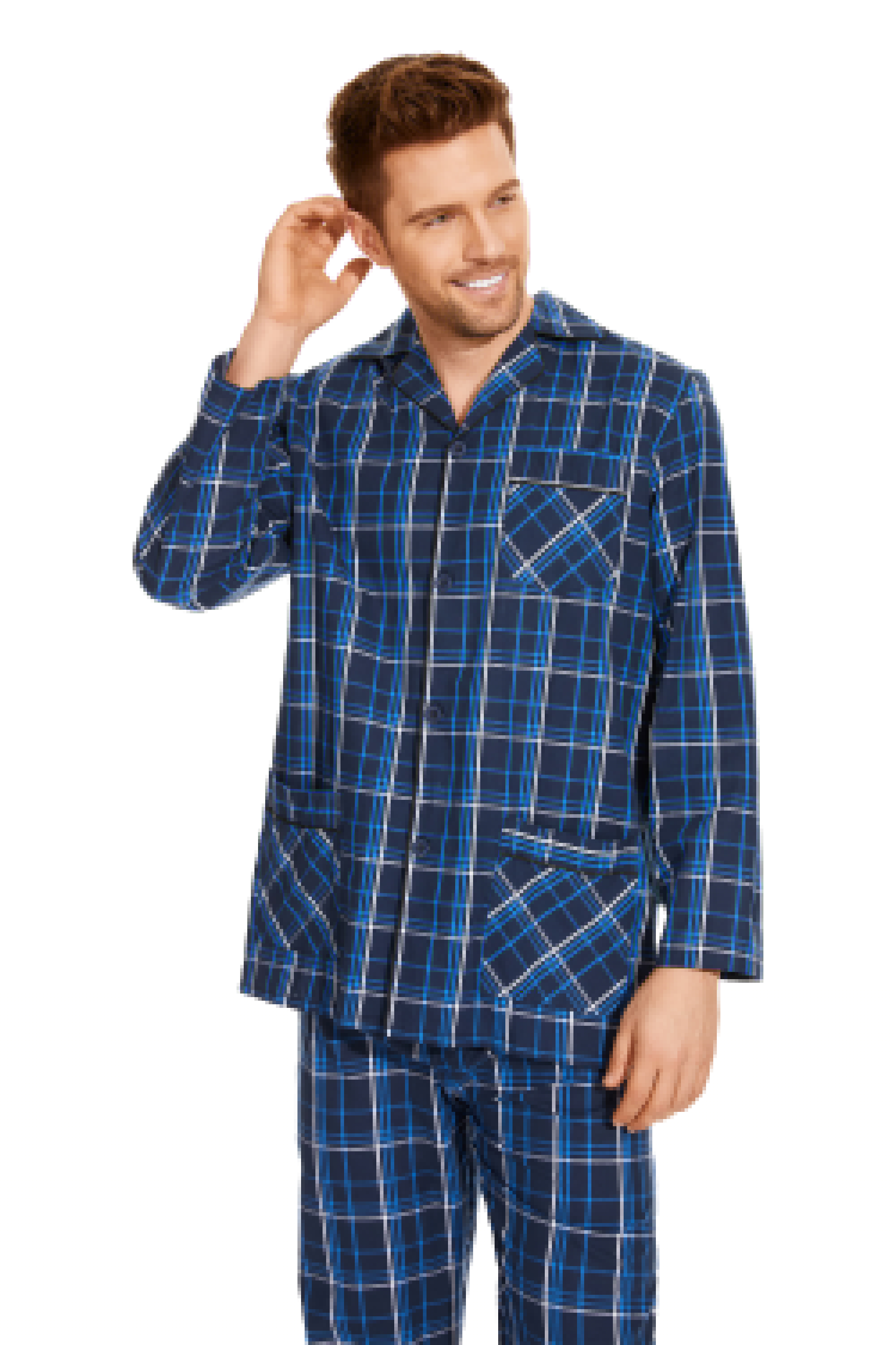 Boardwalk Stripe - Everyday Set<br>Men's Cotton Notch Collar Pajama Set main image 1