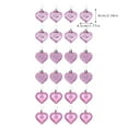 thumbnail image 3 of 24 PCS Red Heart Ornaments - 3 Different Finishes Heart Shaped Hanging Decor for Valentine's Day, Wedding, Mother's Day, Anniversary, Christmas Tree & Party, 3 of 9