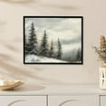 thumbnail image 3 of Forest Wall Art Pine Tree Landscape Canvas Prints Posters Nature Winter Scene Pictures Wall Decor Farmhouse Christmas Living Room Wall Art framed, 3 of 4