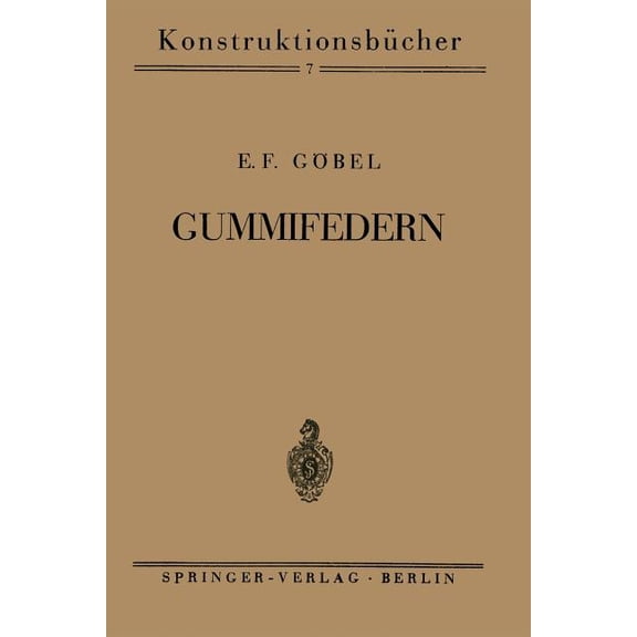 Konstruktionsbücher Gummifedern: Heft 7, Book 7, (Paperback)
